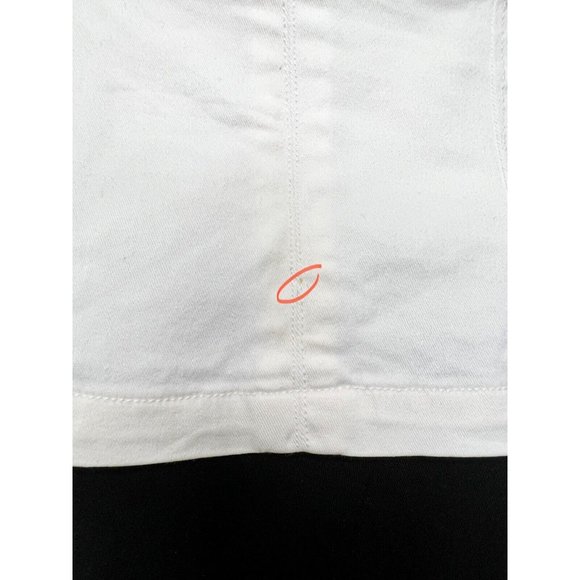 Vtg Christian Dior White Denim Jacket SIze S Classic Signature Waisted - Picture 9 of 16